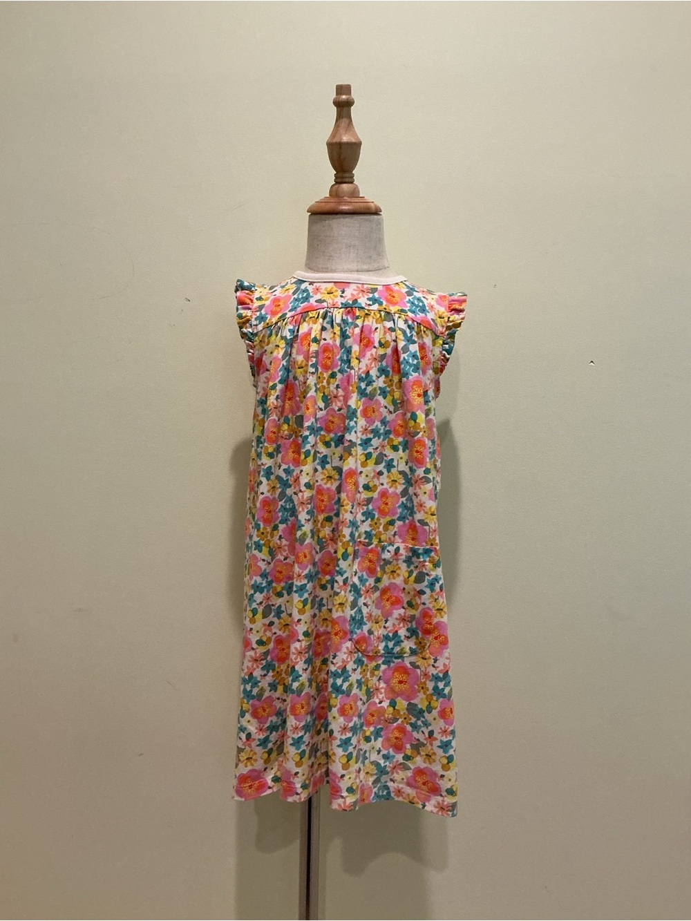 Girls Floral Sundress in Pink, Yellow & Teal
